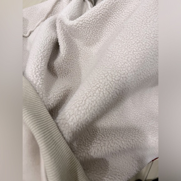 Off White Fleece Hoodie M - Picture 2 of 3